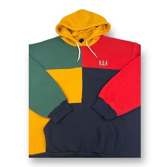 Urban Outfitters Color Block Hoodie Size Large - Picture 2 of 5